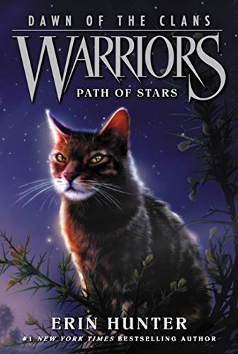 Book cover: a brown tabby cat’s face against a starry, purple background.