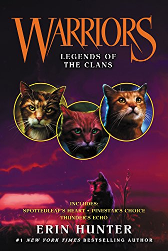 Book cover featuring three cat portraits against a purple, stormy background.