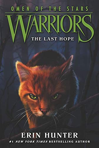 Book cover featuring a ginger cat with green eyes in a dark forest.