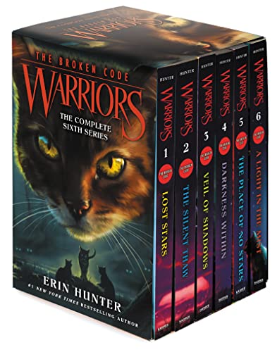 Box set of six "Warriors" novels with a black cat on the cover.