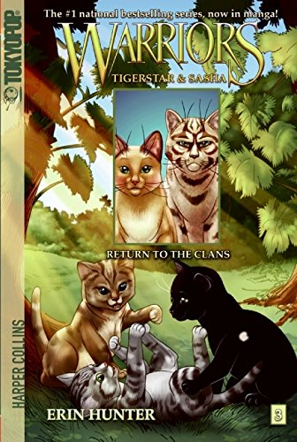 Warriors graphic novel cover featuring cats in a forest setting.