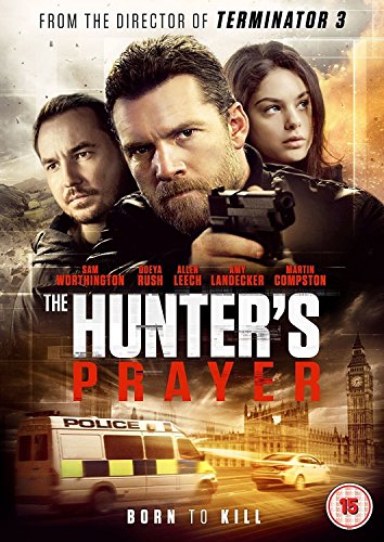 DVD cover for "The Hunter's Prayer" with three actors and a police van.