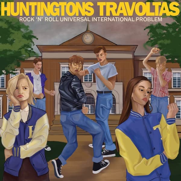 Album cover featuring illustrated figures in front of a large house.