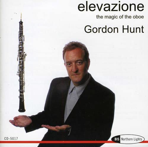 CD cover featuring oboist Gordon Hunt and a floating oboe.