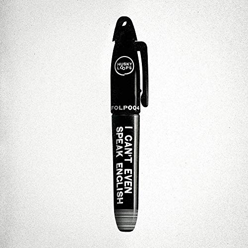 Black marker with Husky Loops logo and I Can't Even Speak English text printed.