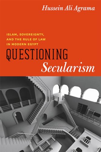 Book cover: "Questioning Secularism" with an Escher-like staircase image.