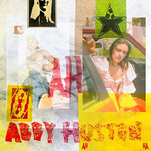 Collage-style album cover featuring a woman in a car, text, and graphic elements.