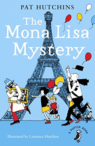 Book cover: "The Mona Lisa Mystery" with Eiffel Tower and cartoon figures.