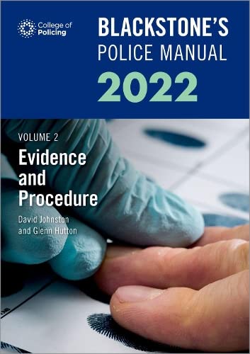 Blackstone’s Police Manuals Volume 2 cover, showing a gloved hand and fingerprints.