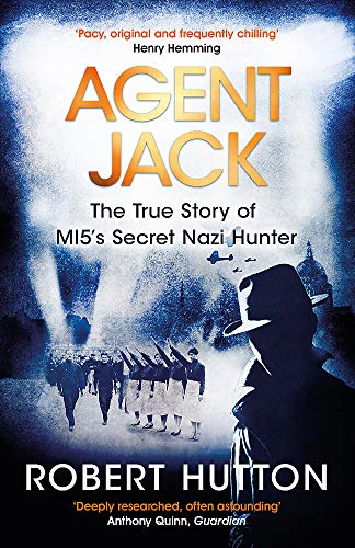 Book cover for “Agent Jack” depicting a silhouetted figure and Nazi rally.