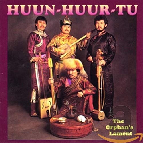 Huun Huur Tu band portrait with traditional instruments, album cover.