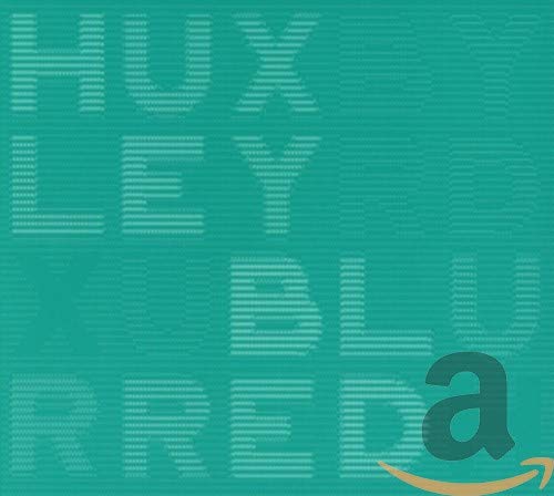 Teal album cover with distorted "Huxley Blurred" text and Amazon logo.