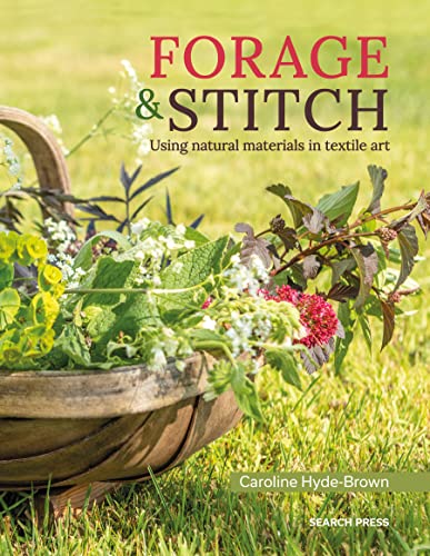Book cover with a woven basket filled with foraged plants and flowers.