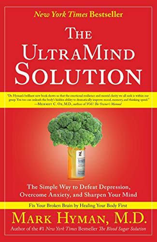 Book cover with red background featuring a broccoli head atop a prescription pill bottle.