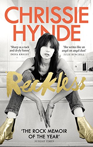 Book cover featuring a black and white photo of Chrissie Hynde sitting in a tub.