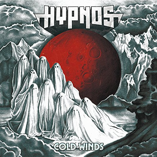 CD cover: "Hypnos - Cold Winds" with ghosts and a red moon.