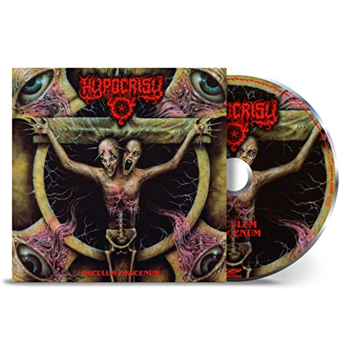CD cover for Hypocrisy’s “Osculum Obscenum” featuring disturbing, surreal imagery.