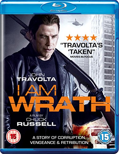 Blue "I Am Wrath" Blu-ray case with John Travolta holding a gun on the cover.