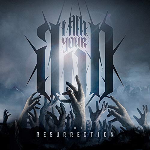 CD cover with dramatic, dark imagery of reaching hands and sharp shapes.