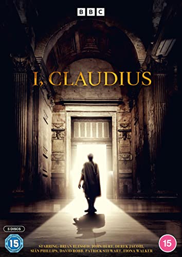 “I, Claudius” DVD cover: a lone figure in an ancient Roman archway.