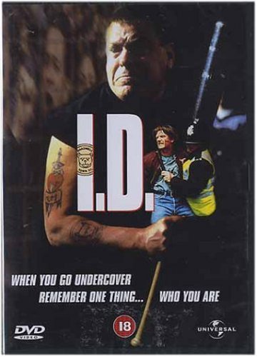 DVD cover for "I.D." featuring a man with tattoos and a baseball bat.