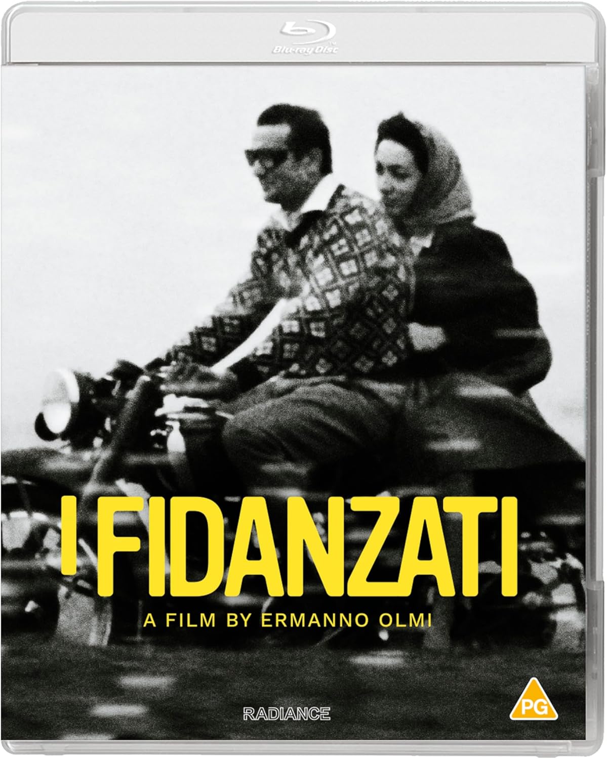 Blu-ray cover for "I Fidanzati" showing a couple on a motorcycle.