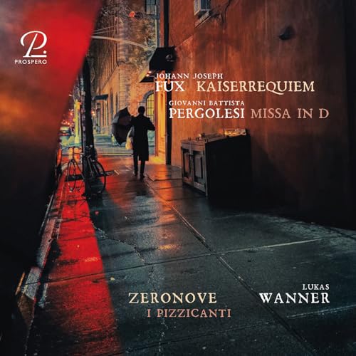 CD cover: rainy street scene with a figure holding an umbrella.