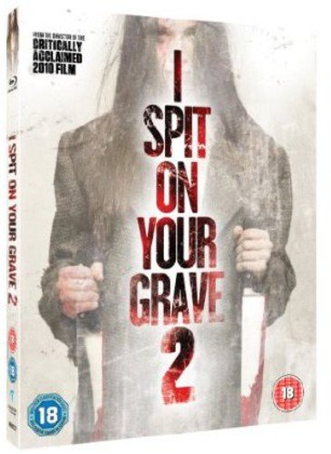 Blu-ray cover for "I Spit On Your Grave 2" featuring a woman with a knife.