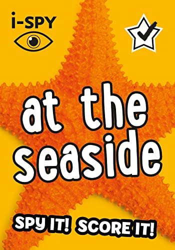 Yellow book cover featuring an orange starfish and the text "i-SPY at the seaside".