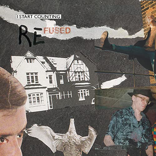 CD cover for “I Start Counting - Re-Fused” with collage imagery.