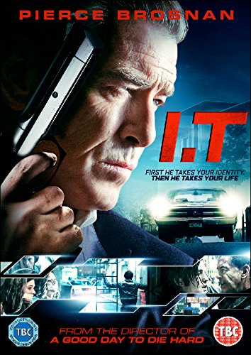 DVD cover for "I.T." featuring Pierce Brosnan holding a gun.