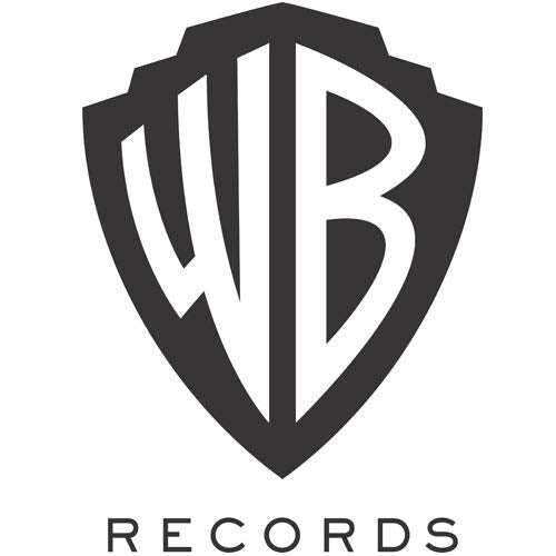 Black and white Warner Bros. Records shield logo with text below.