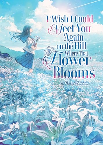 Light novel cover with a girl in a field of white flowers.