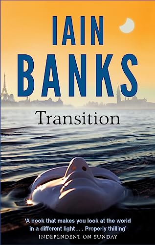 Book cover: "Transition" by Iain Banks, featuring a dolphin in water.