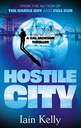 Book cover: “Hostile City” thriller with a silhouetted figure and city skyline.