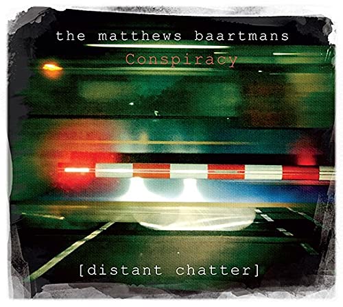 CD cover with blurred red and green lights, text “Conspiracy” and “[distant chatter]".