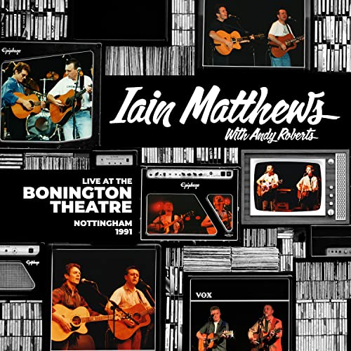 CD cover featuring musicians Iain Matthews and Andy Roberts performing live.