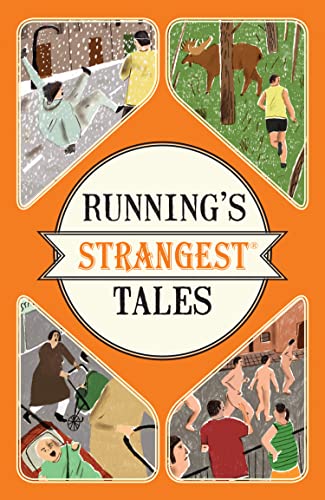 Book cover with illustrated scenes of people running in varied settings.