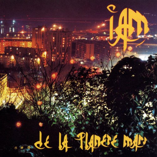 Album cover for Iam - De La Planete Mars, city lights, trees.