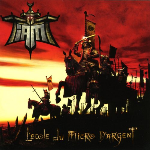 CD cover: Iam, armored warriors on horseback against a sunset.