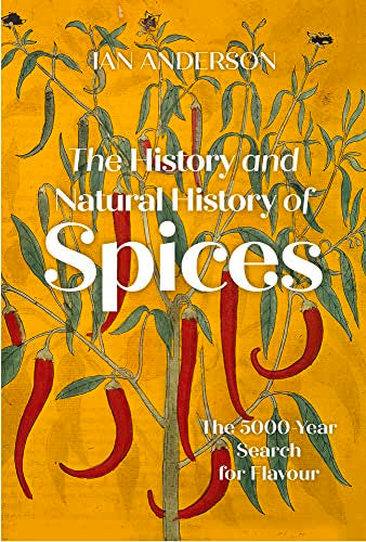 Book cover featuring red chili peppers and botanical illustrations.