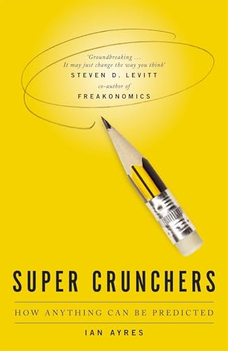 Yellow book cover with a pencil and the title "Super Crunchers.