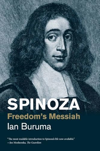 Book cover featuring a portrait of Baruch Spinoza, with title and author.