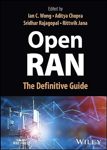 Book cover for “Open RAN: The Definitive Guide” with cell tower image.