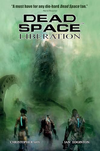 Dead Space Liberation book cover with figures in spacesuits and a ship.
