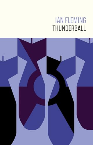 Book cover for Ian Fleming’s “Thunderball” with abstract blue and purple design.