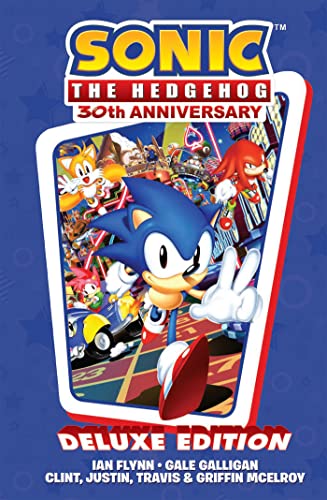 Sonic the Hedgehog 30th Anniversary Deluxe Edition book cover with characters.