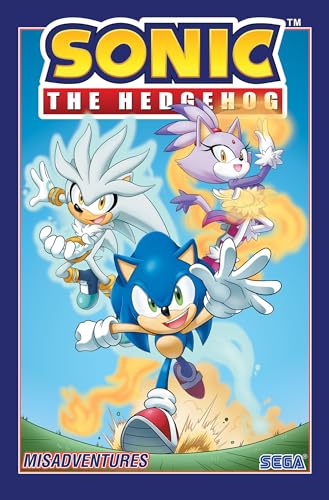 Sonic, Silver, and Blaze the Cat on the cover of a Sonic comic book.