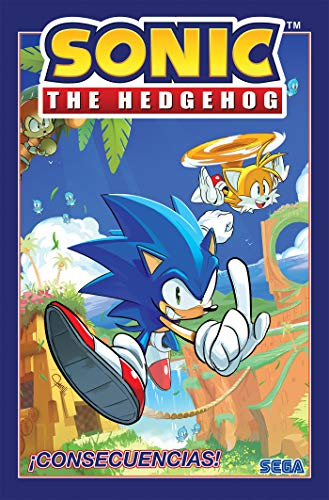 Sonic the Hedgehog comic book cover featuring Sonic and Tails in action.