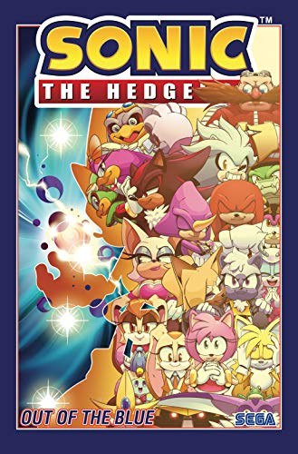 Blue cover with Sonic the Hedgehog character, likely with dynamic pose and bold typography.